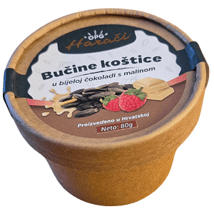Bučine koštice u bijeloj čokoladi s malinom